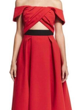 Self Portrait Dress Red Dress with Cutout